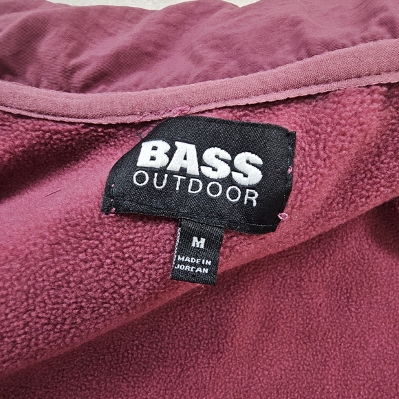 Bass Outdoor Full Zip Fleece Jacket with Thumb Holes Rose Pink Size M - Picture 6 of 9